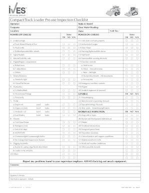 compact track loader pre-use inspection checklist|Your Machine Maintenance Checklist: The Basics .